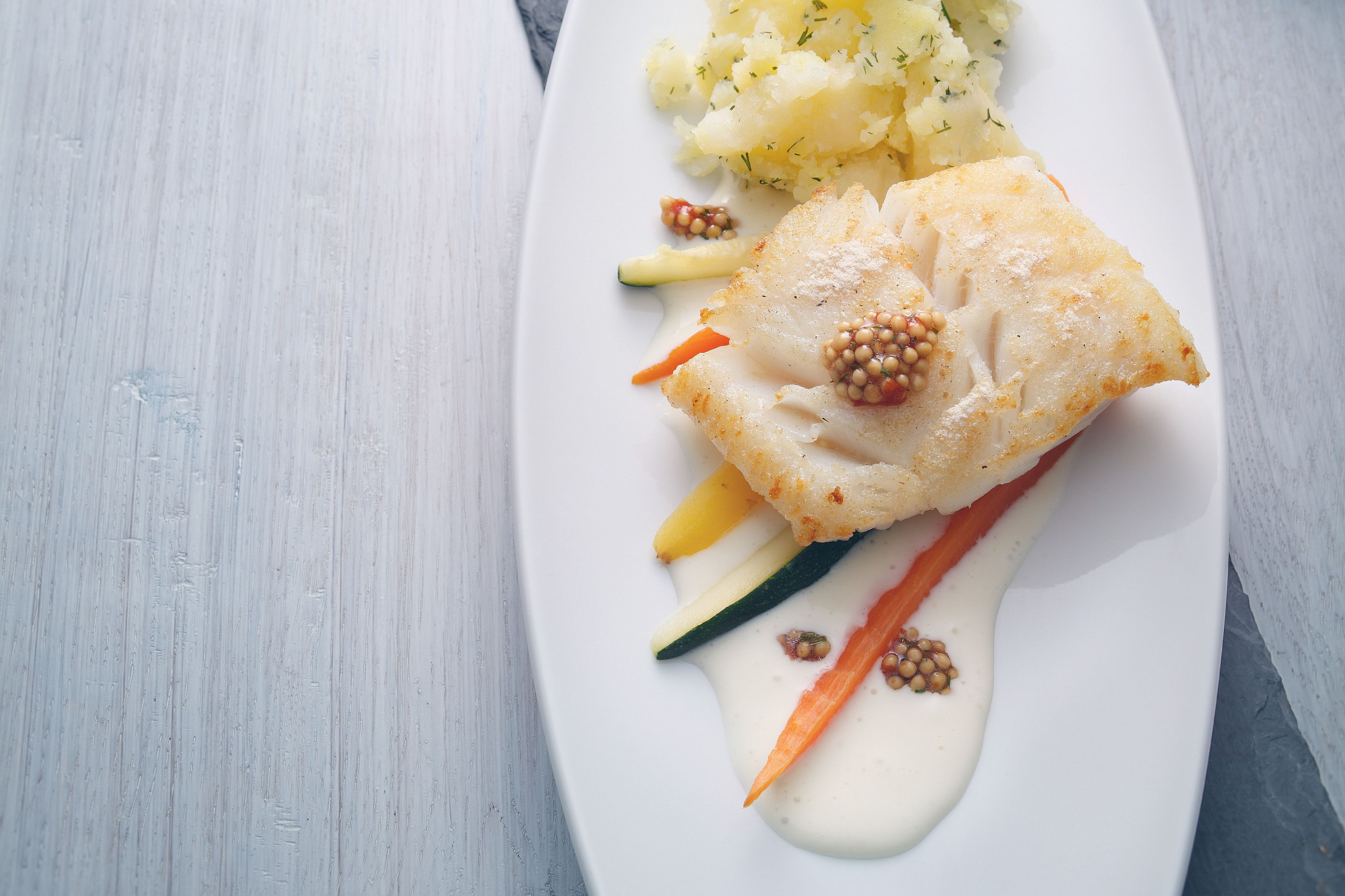 Gebratenes Kabeljaufilet